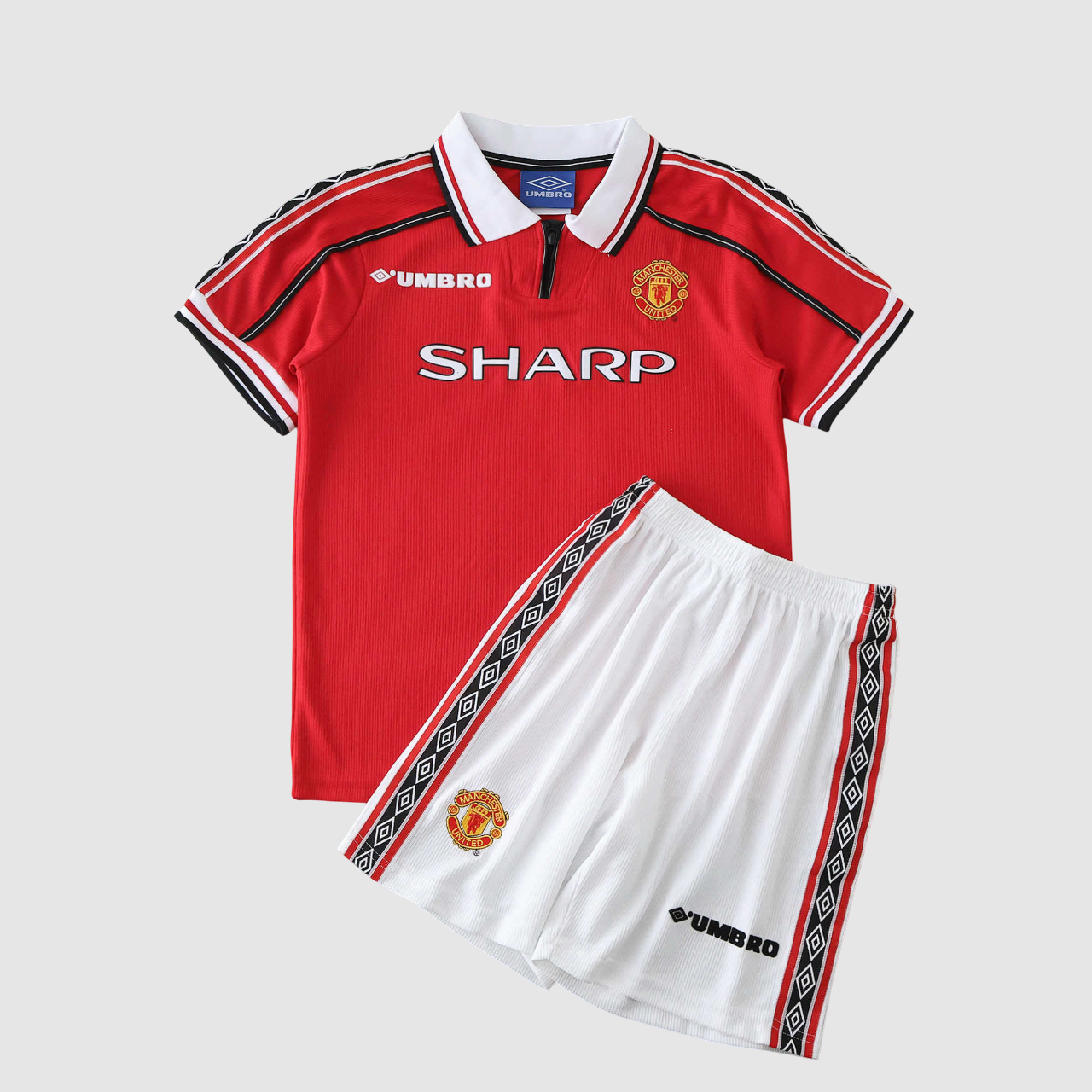 Conjunto Infantil Retrô Manchester United I 98/99