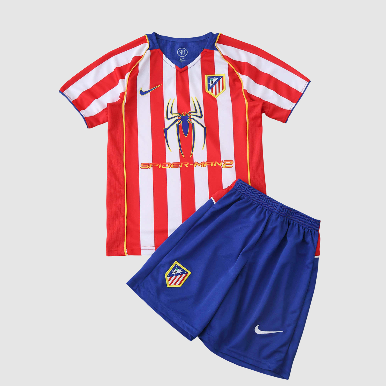 Conjunto Infantil Retrô Atlético De Madrid I 2004/2005 - Spider Man